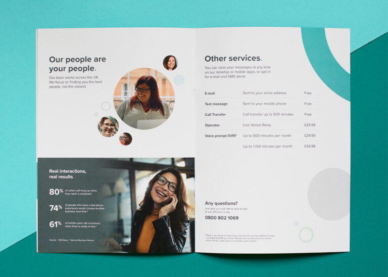 Brochure design spread caption "other services".