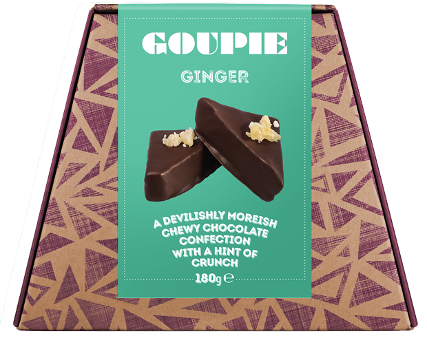Goupie chocolate wrapper design. 