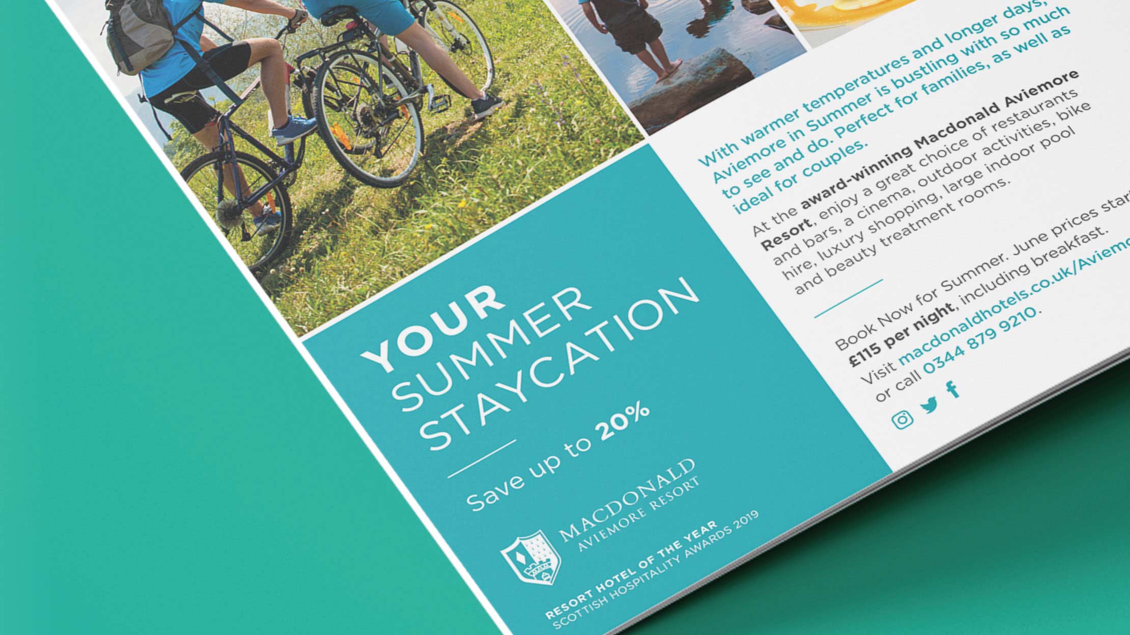 Prints mockup caption "Your summer staycation".
