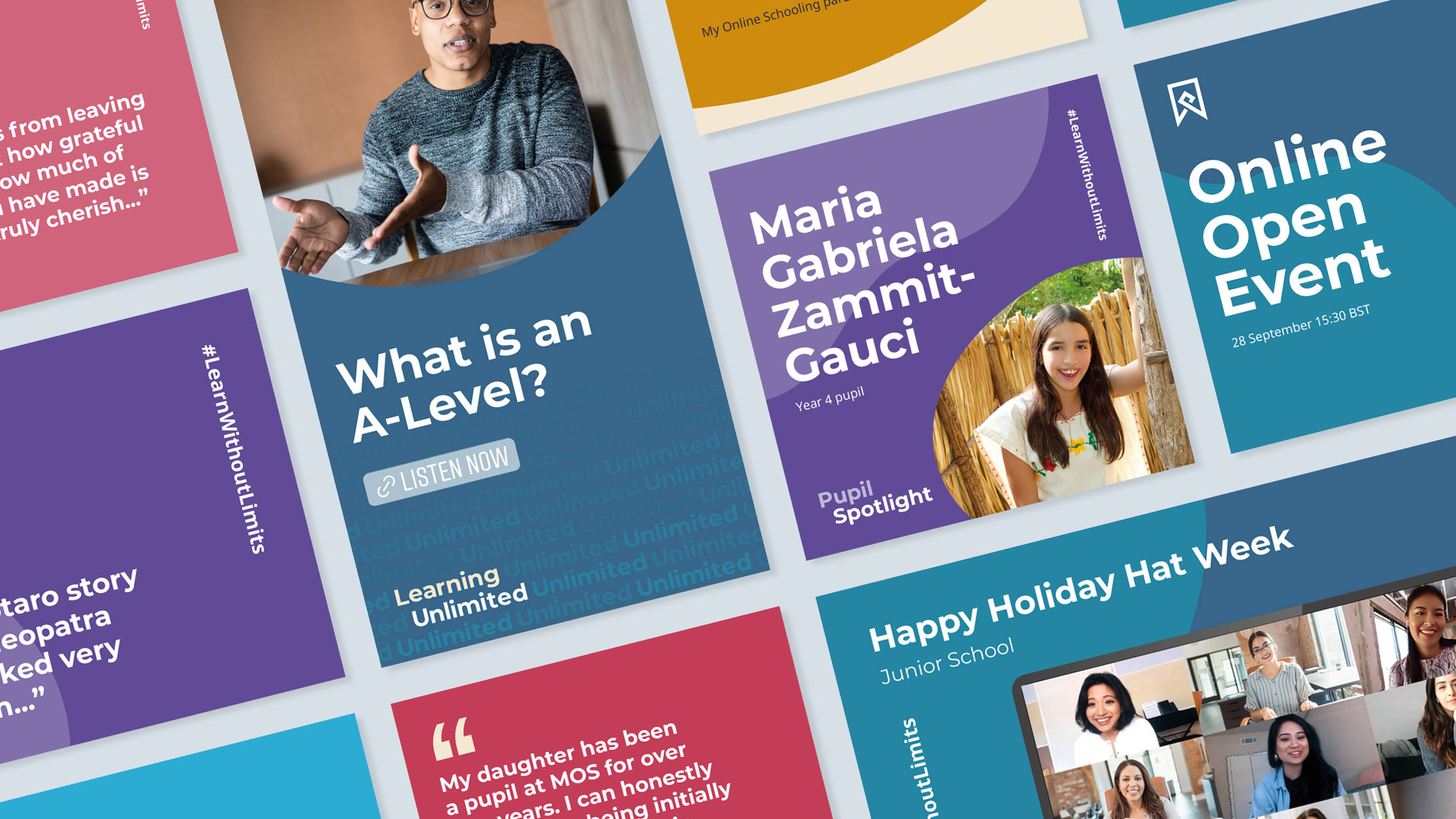 My Online Schooling Social Media Templates