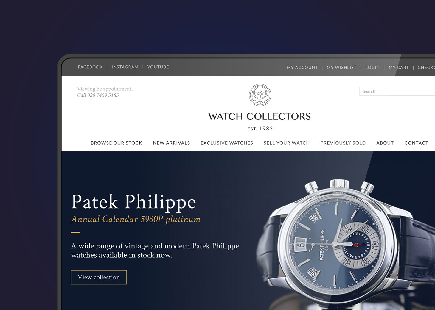 Zoomed-in website mockup on desktop screen.
