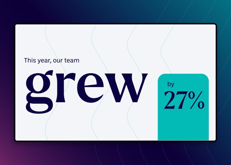 Desktop mockup showing Clearwater's annual review video.