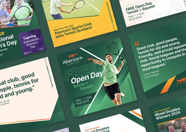 Abercorn Sports Club's social media template.