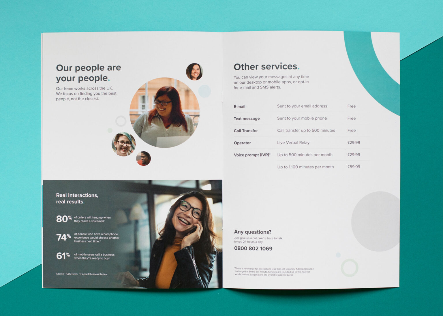 Printed brochure for AnswerConnect.