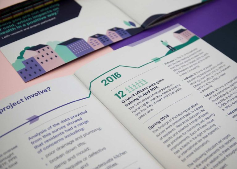 Printed brochure for Scottish Human Rights Commission.